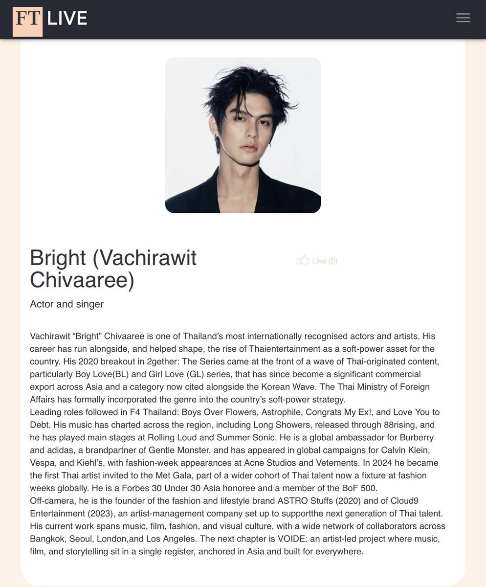 R41nb0w26's tweet photo. Bright's profile as a Summit speaker, so proud 🤍

"The next chapter is VOIDE: an artist-led project where music, film, and storytelling sit in a single register, anchored in Asia and built for everywhere." 👀

https://t.co/rsFoIeHysM

#bbrightvc https://t.co/14OS8ATebQ