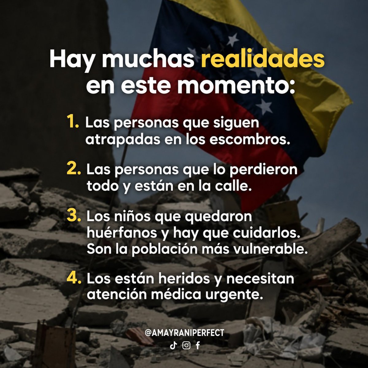 AmayraniPerfect's tweet photo. No dejemos de orar por #Venezuela
Y si tienes las posibilidades y quieres ayudar haz tu donación https://t.co/uKG8J2zyHt https://t.co/pYuHsDnY5q