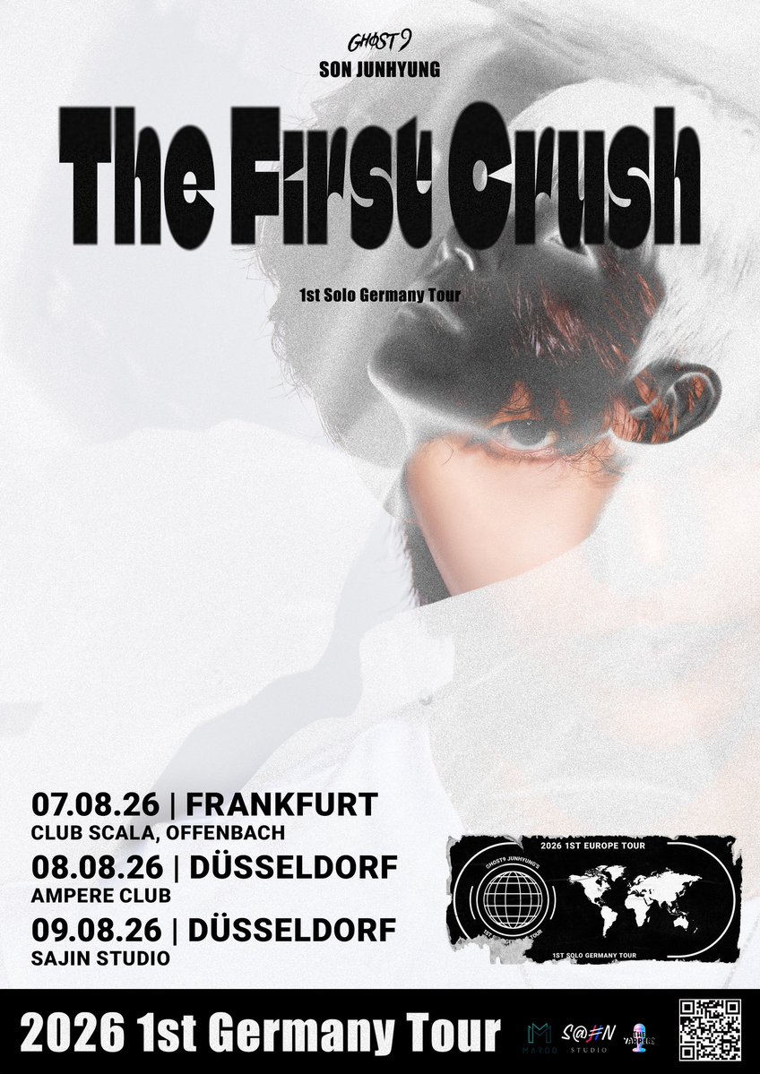 nugupromo's tweet photo. GHOST9's Son Junhyung has shared the poster for his 1st solo Germany tour 'The First Crush'! https://t.co/dBMwMVFcxu
