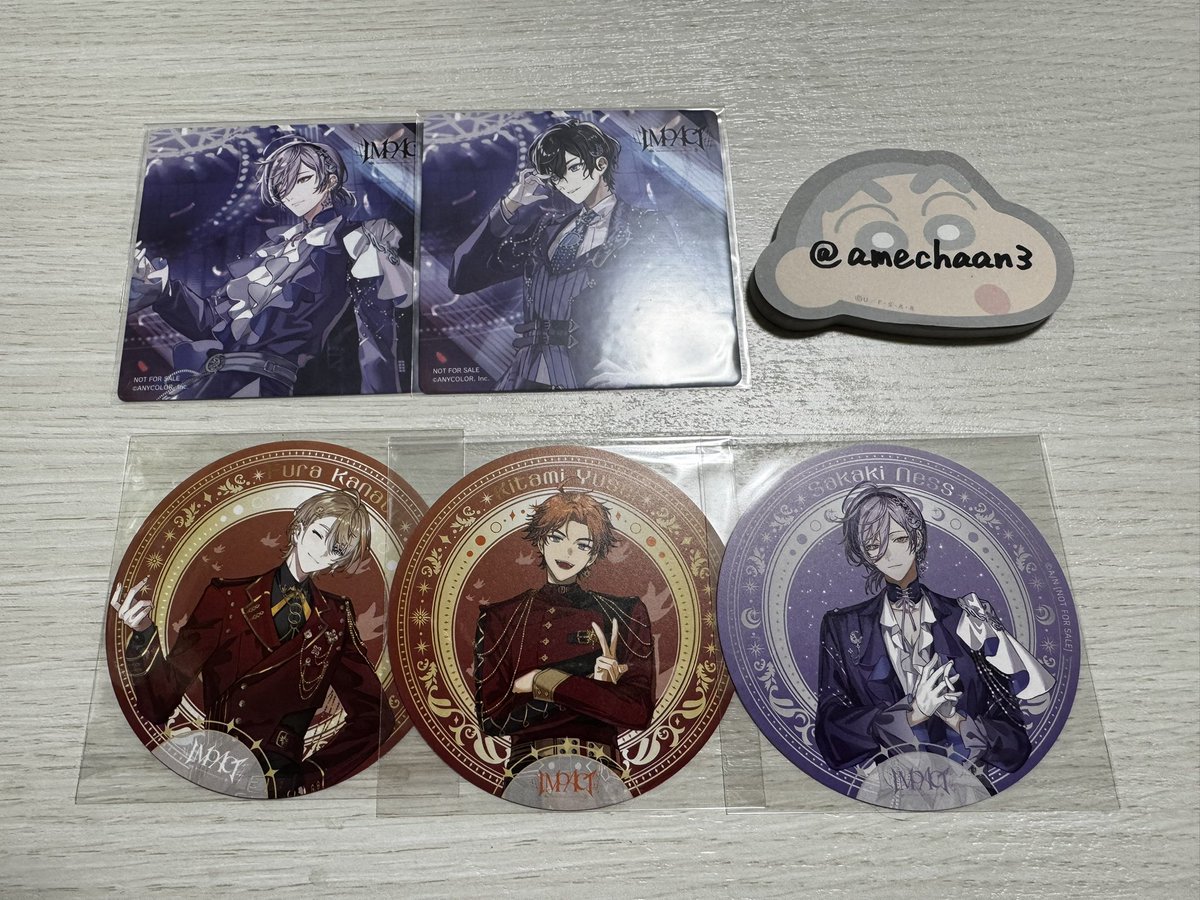 amechaan3's tweet photo. 【交換】にじさんじ IMPACT VOLTACTION 3SKM 缶バッジ まねきねこ アニメイト 特典

【譲】画像1･2枚目

【求】同種🌙💚さん

郵送での交換希望です。
お気軽にお声がけください!! https://t.co/724SuLp799
