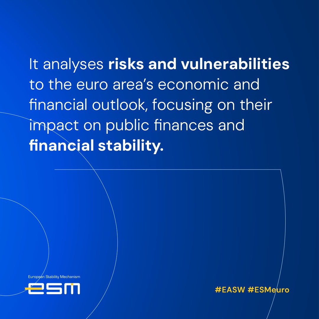 ESM_Press's tweet photo. 𝗡𝗲𝘅𝘁 𝘄𝗲𝗲𝗸 𝘄𝗲 𝗮𝗿𝗲 𝗹𝗮𝘂𝗻𝗰𝗵𝗶𝗻𝗴 𝘁𝗵𝗲 𝗘𝘂𝗿𝗼 𝗔𝗿𝗲𝗮 𝗦𝘁𝗮𝗯𝗶𝗹𝗶𝘁𝘆 𝗪𝗮𝘁𝗰𝗵

More than a new publication - it’s a new step in how the ESM contributes to financial stability.

#EASW provides a forward-looking view of macro-financial risks, with a focus on sovereign vulnerabilities, and includes new analysis on defence spending.

#ESMeuro