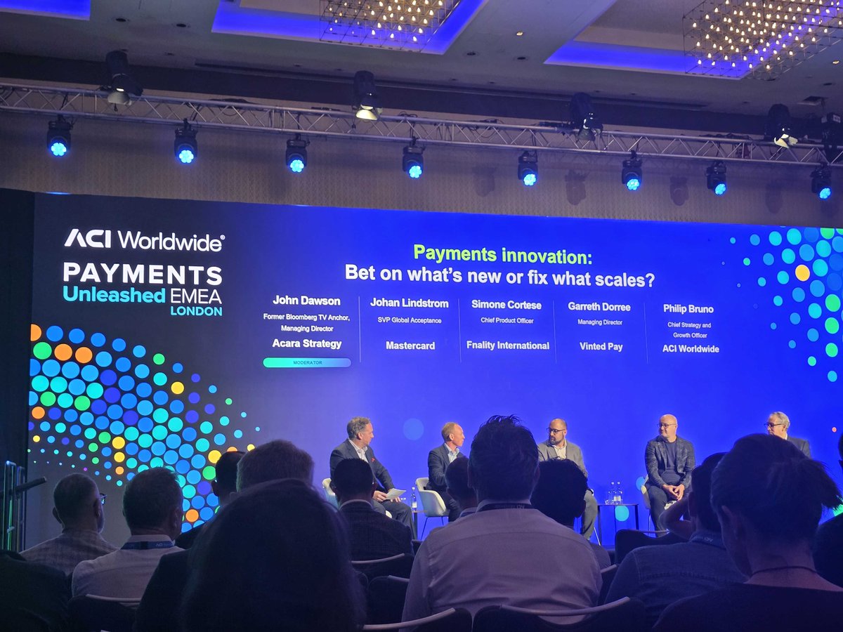 CCNCitizens's tweet photo. π #PaymentsUnleashed EMEA 2026 (@ACI_Worldwide)
Garreth Dorree, MD at Vinted Pay (@vinted), on why friction kills conversion:
"Adoption drops off about 30% with one click. No matter what that click is β one click, and 30% just drops off." https://t.co/GWNqdZ724K
