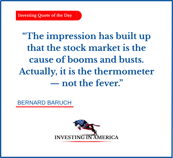 MebFaber's tweet photo. USA Investing Quote of the Day: “The impression has built up that the stock market is the cause of booms and busts. Actually, it is the thermometer — not the fever.” - Bernard Baruch https://t.co/UFWOoDmH4e