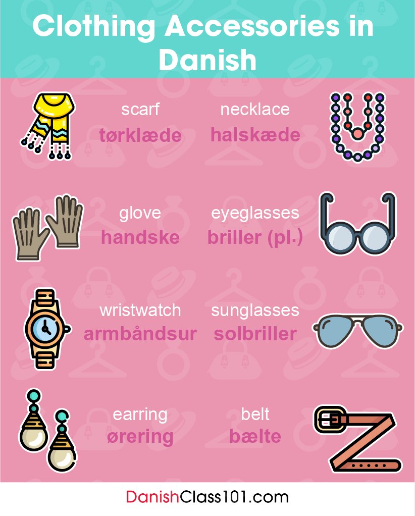 DanishClass101's tweet photo. 💎 QUIZ TIME!
How do you say "necklace" in Danish?
A. Halskæde
B. Ring
C. Armbånd
👇 Comment your answer below!

P.S. Get your Free 2,000 Danish Words for everyday life eBook: https://t.co/jqzbqgNAPv https://t.co/DyVYhS6zhg