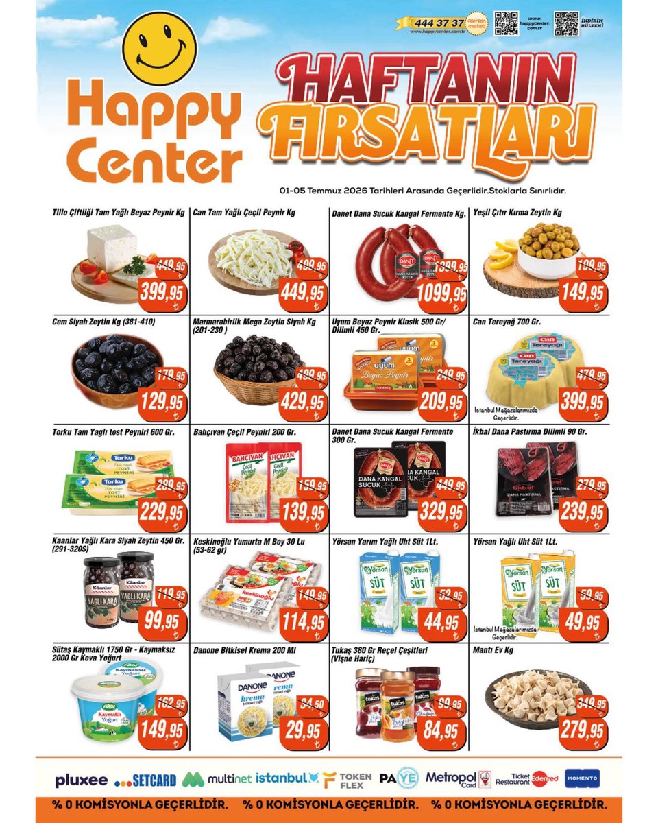 HappyCenterr's tweet photo. Haftanın Fırsatları Başlıyor! Süper Fiyatları Kaçırmamak İçin Mağazalarımıza Bekleriz. 🎉🎉🎉

#happycenter #alisveris #indirim #sepet #kampanya https://t.co/kDLDQxBQmt