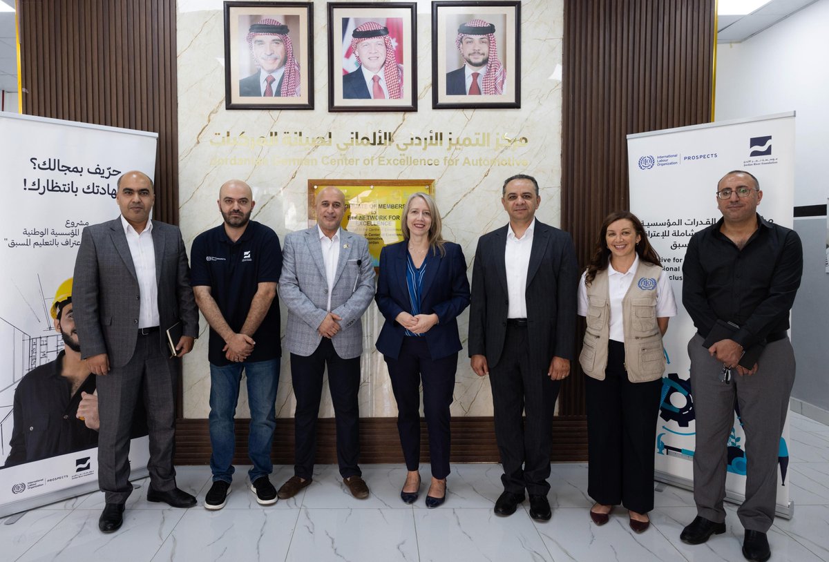 IloProspects's tweet photo. UN Resident Coordinator in Jordan, Sheri Ritsema-Anderson, joined ILO to observe practical assessments for car electricians under Jordan’s pilot Recognition of Prior Learning system.

She noted how recognizing &amp; certifying existing skills can open pathways to decent jobs. https://t.co/HOD6bMvhaP