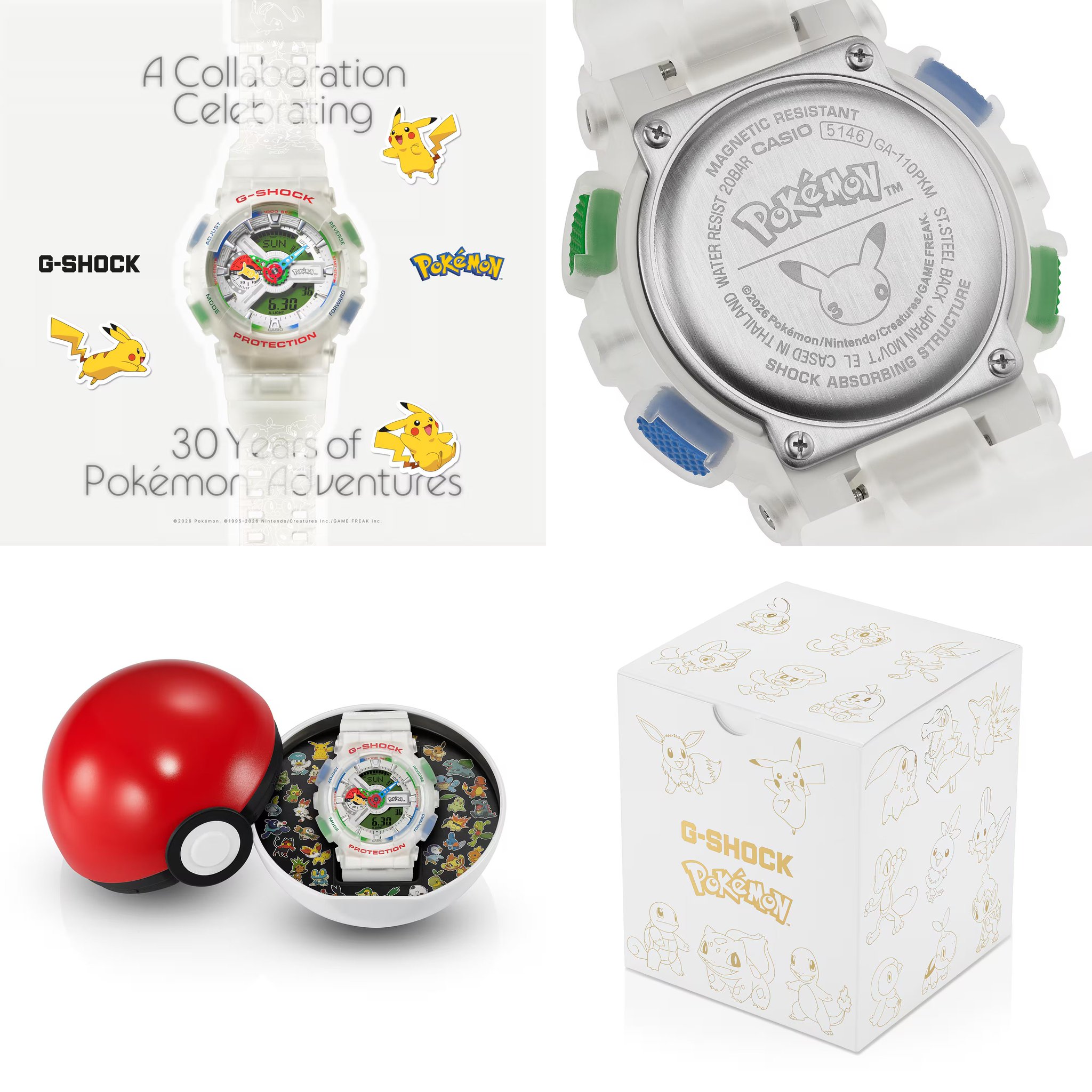 未開封G-SHOCK 腕時計 ポケモン GA-110PKM-7AJR ポケモン Gショック 