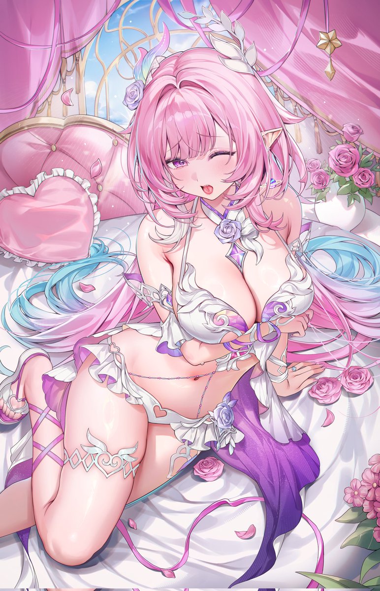LordKArbiter903's tweet photo. The recent drip marketing gives me hope for the possibility of seeing swimsuit Firefly, Castorice and Cyrene someday 💚💜 🩷 https://t.co/lnxfmVJe7k