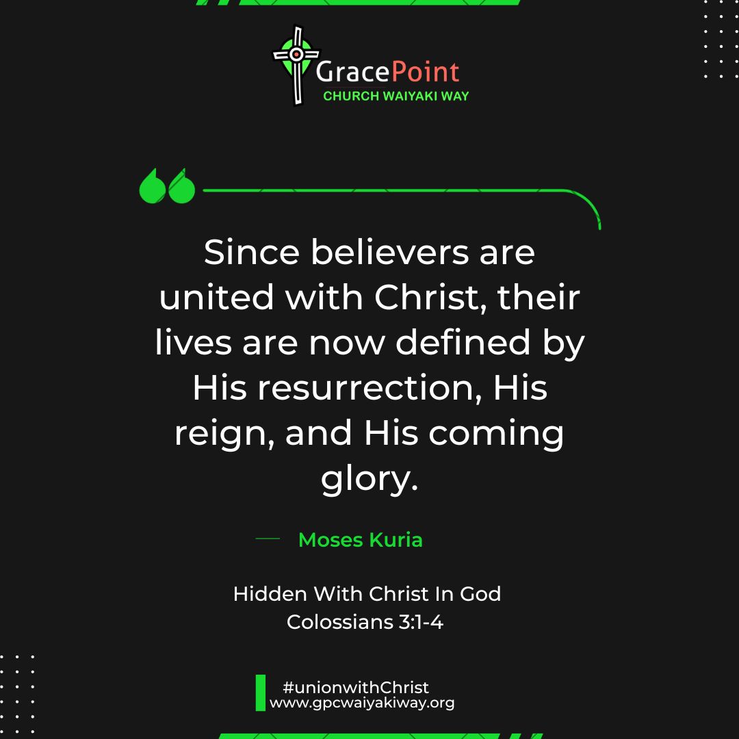 GPC_WaiyakiWay's tweet photo. Since believers are united with Christ, their lives are now defined by His resurrection, His reign, and His coming glory.
#unionwithChrist #sundaysermonreflections https://t.co/2gqnepVgqn