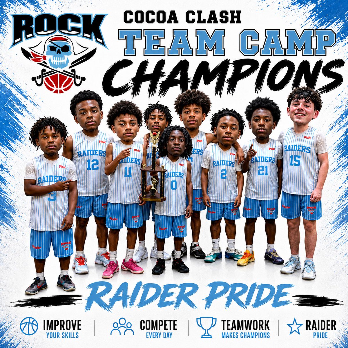 RockledgeHoops's tweet photo. Team Camp in June was avery successful month.  Each camp the boys improved on/off the court not just w/ playing but coming together.  Players opportunities to get a look at college life/campuses.  Great times, thank you to @KUSeahawksMBB  @FSUHoops  @IRSC_Hoops  Cocoa High School https://t.co/R503llg70H