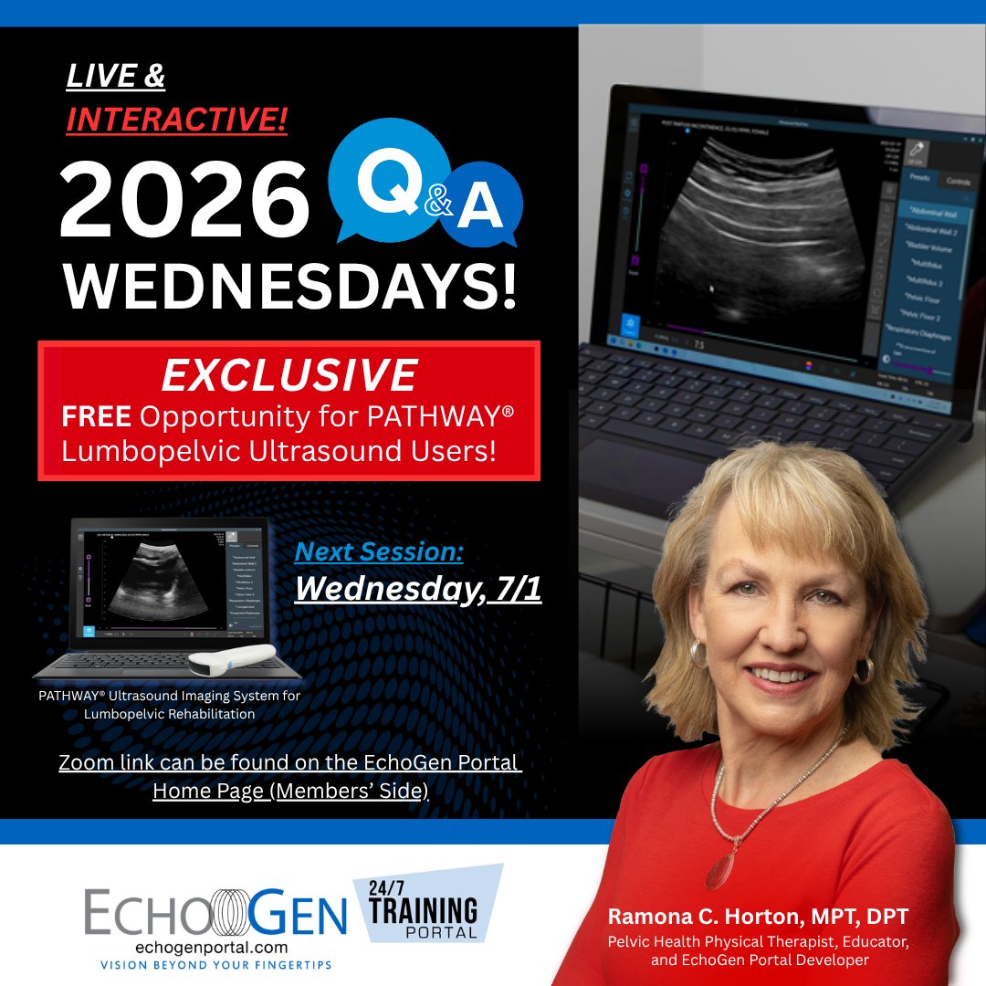 theprogrp's tweet photo. Join us tomorrow for Q&amp;A Wednesday!
Connect with fellow clinicians, ask questions, share experiences, and gain practical insights for your pelvic health practice.

#PhysicalTherapy #OccupationalTherapy #Physiotherapy #Ultrasound #MedTech https://t.co/WEkALYvS2t