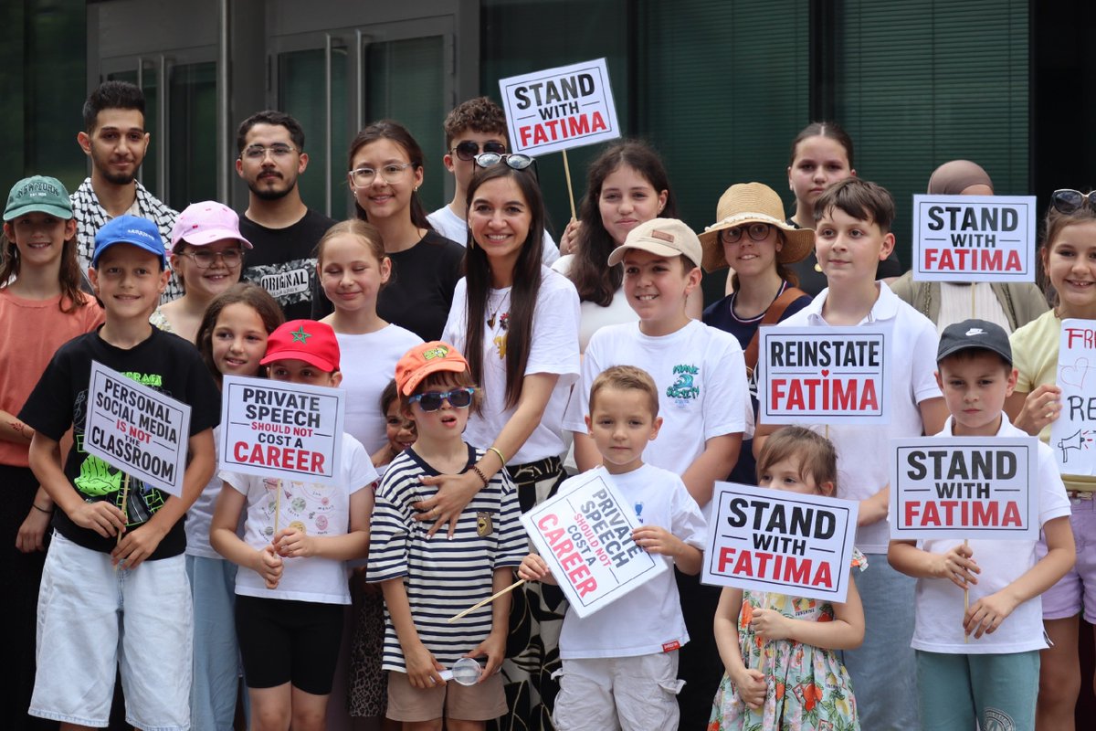 RT_on_X's tweet photo. Luxembourg teacher fired for speaking against genocide in Gaza

Parents, teachers and students organized a peaceful demonstration to support her https://t.co/lwuBQyh8VG
