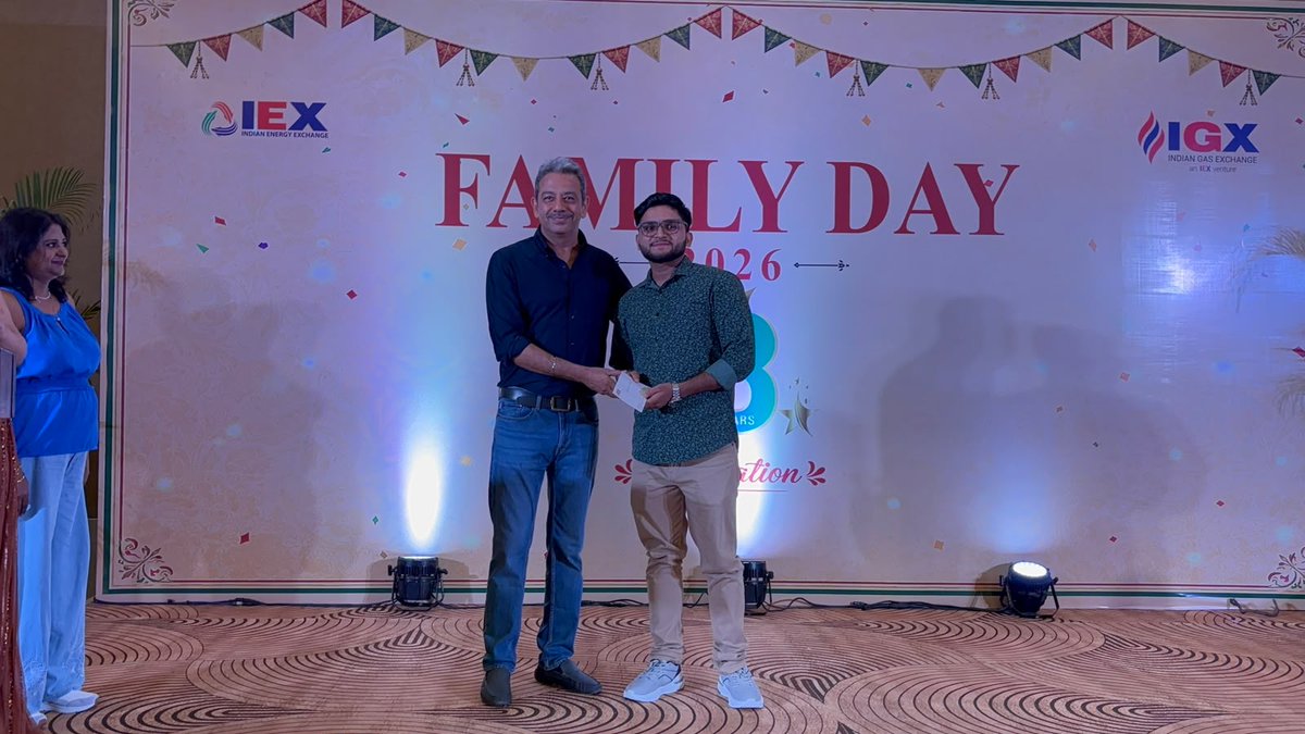 IEX_India_'s tweet photo. Our Family Day brought colleagues & their loved ones together for laughter, games, great food & unforgettable moments.
As we celebrated 18 years of IEX, we also celebrated the people & relationships that make this journey truly special.
#IEX #FamilyDay #WorkplaceCulture https://t.co/I17n03upl0