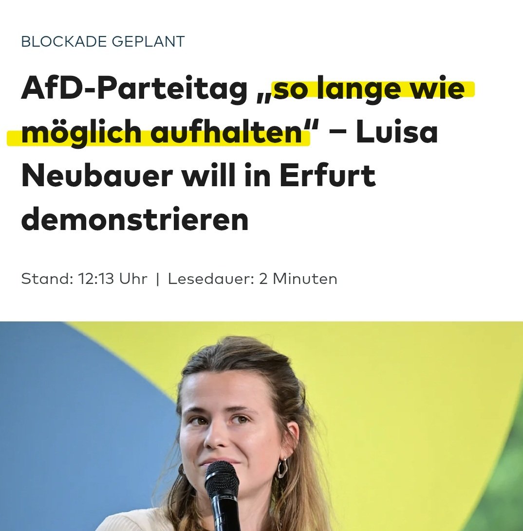 unblogd's tweet photo. Bei Horrortaten durch Migranten schweigen, aber AfD blockieren wollen – classic Luisa Neubauer https://t.co/casHPXe4rZ