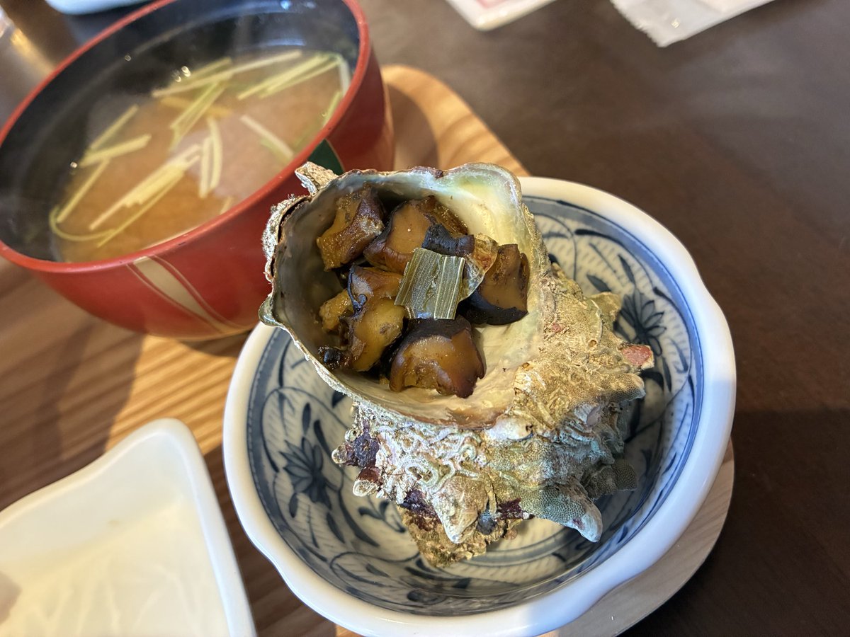 NOBLE_LoV_2's tweet photo. 海鮮丼食べたくて我慢できずに気になって��たお店へ！
海鮮丼並でこのボリュームは素敵でした✨
食べたかった海ぶどう乗っていて嬉しかった( ´∀｀)
一品にさざえ壷焼きあって迷わずこちらも👍カットして下さっていて食べやすかったたです🐚
銀むつほほ肉煮定食と海鮮丼でかなり迷いましたw
#魚かし https://t.co/OqqiWkY6sR