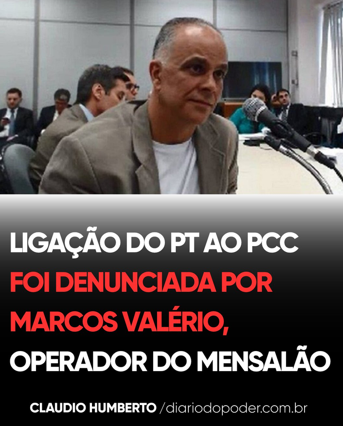 silvionavarro's tweet photo. Coluna do Claudio Humberto, no Diário do Poder:

"A oposição sempre denuncia as relações do PT de Lula com o PCC para explicar as omissões do governo no combate ao crime organizado, mas a primeira acusação não é recente. O operador do mensalão Marcos Valério, das entranhas do petismo, contou à PF ter ouvido do ex-secretário-geral do PT Silvio Pereira que o prefeito de Santo André (SP) Celso Daniel foi morto em 2002 após seu dossiê sobre financiamento eleitoral ilegal petista via bingos e empresas de ônibus ligados ao PCC."