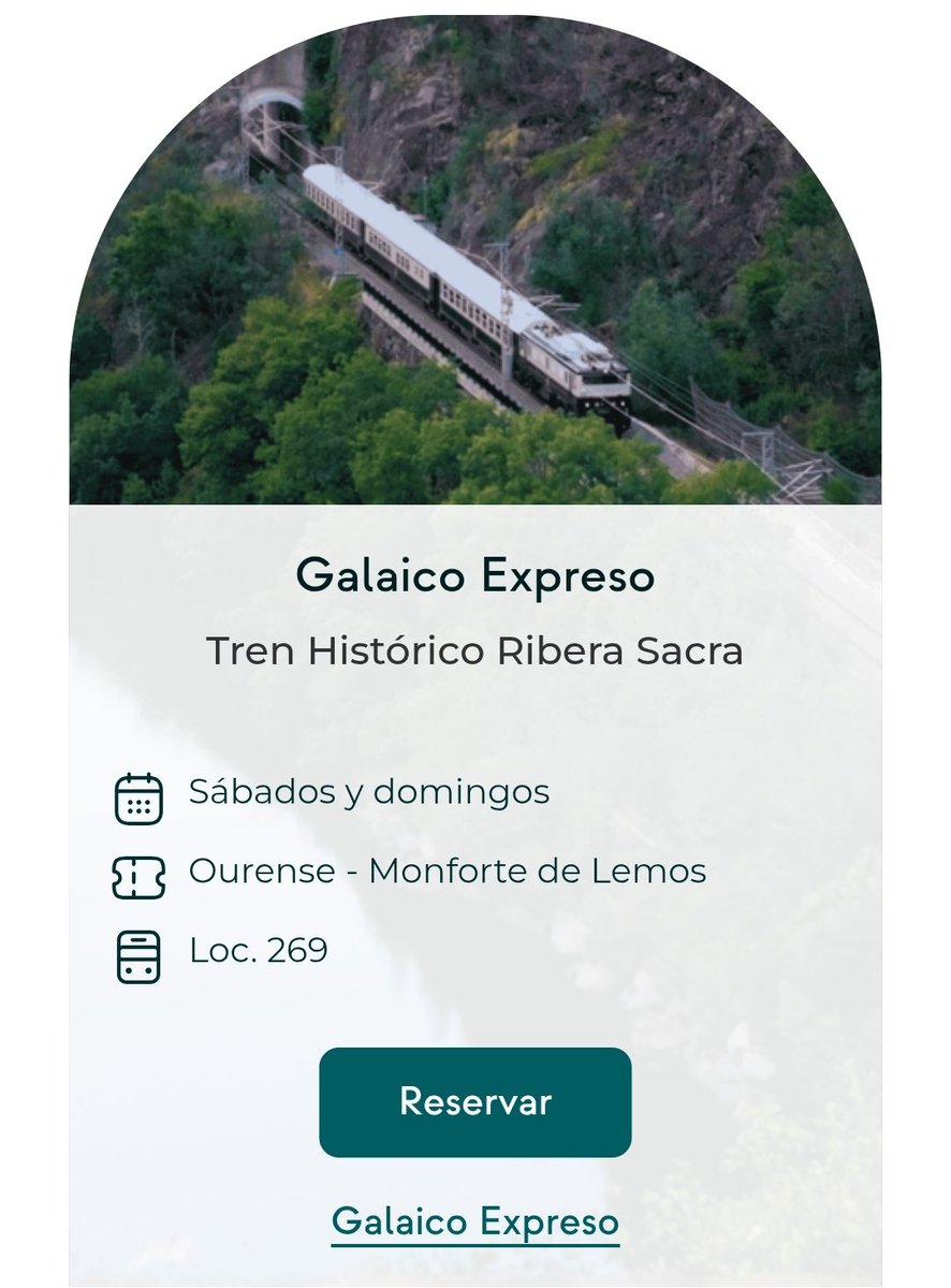 yokohama_coruna's tweet photo. ALSA Rail xa oferta o #Galaico Expreso na súa páxina web. Circulará sábados e domingos, catro veces ó día por sentido, entre #Monforte de Lemos e #Ourense.
#MUFERGA #RibeiraSacra
https://t.co/FI1PttY0EO https://t.co/GIlZ1LUU7O