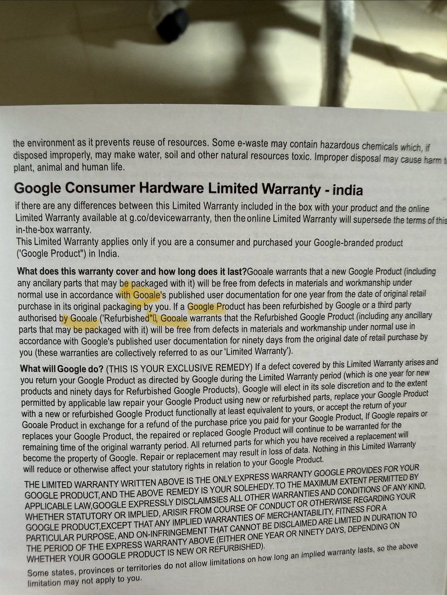 vigilanterep's tweet photo. @TataCLiQFashion @TataCLiQCare I order Google 45w charger twice from your website and both the times I get a fake charger. Everytime the customer care says share the images and we will get back to u. It takes 3 days for them to revert. Its concerning that twice this has happened. https://t.co/uGT7HmRr7l