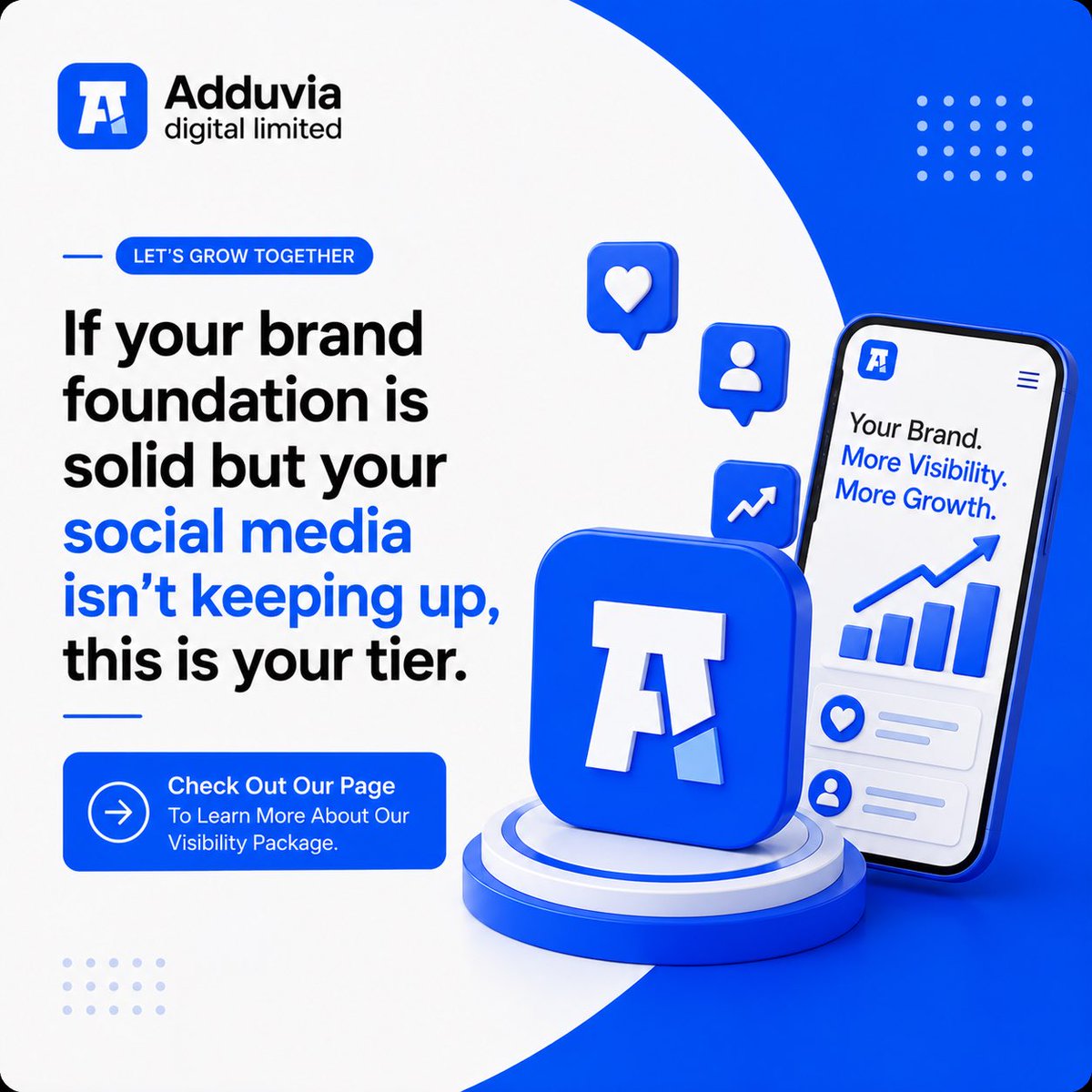 adduvia's tweet photo. You've built the brand.

Now it's time to make sure people actually see it and that’s where our Visibility Package comes in.

If your brand foundation is already in place but your social media isn't keeping up, our Visibility Package was built for you.

Send us a DM to learn more https://t.co/aUOQ9W2pI6