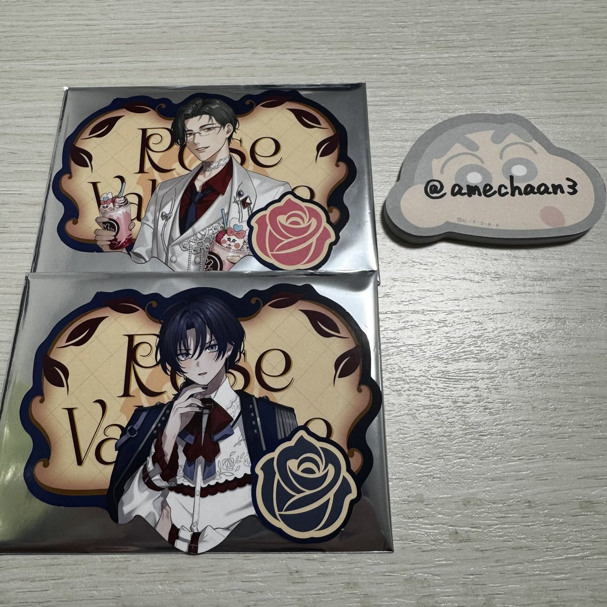 amechaan3's tweet photo. 【交換】にじさんじ Rose Valentine 缶バッジ チェキ風カード 特典 香り付き カード

【譲】画像1･2･3枚目

【求】画像4枚目

郵送での交換希望です。
お気軽にお声がけください!! https://t.co/FuAOvePdKr
