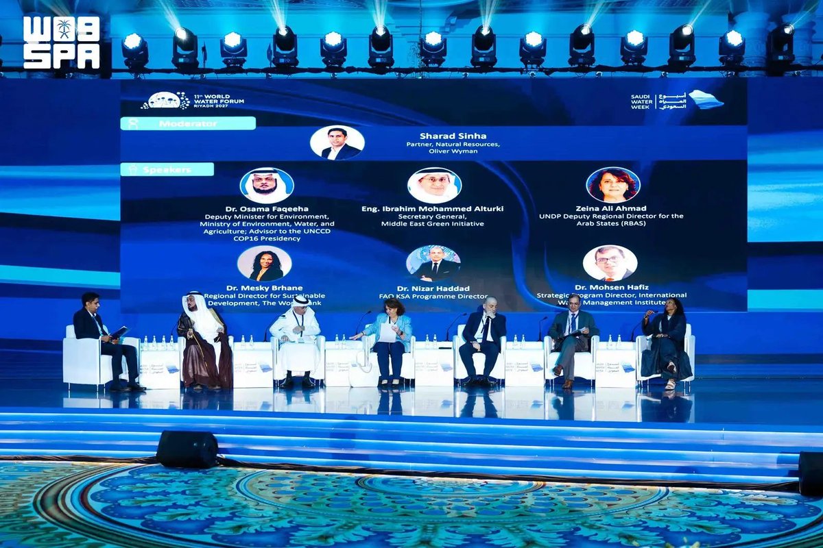 Spa_Eng's tweet photo. International Experts at Saudi Water Week Highlight Importance of Integrating Water and Land Management to Strengthen Drought Resilience.
https://t.co/6AYKLuoPM4
#SPAGOV https://t.co/MEbefN6KUc