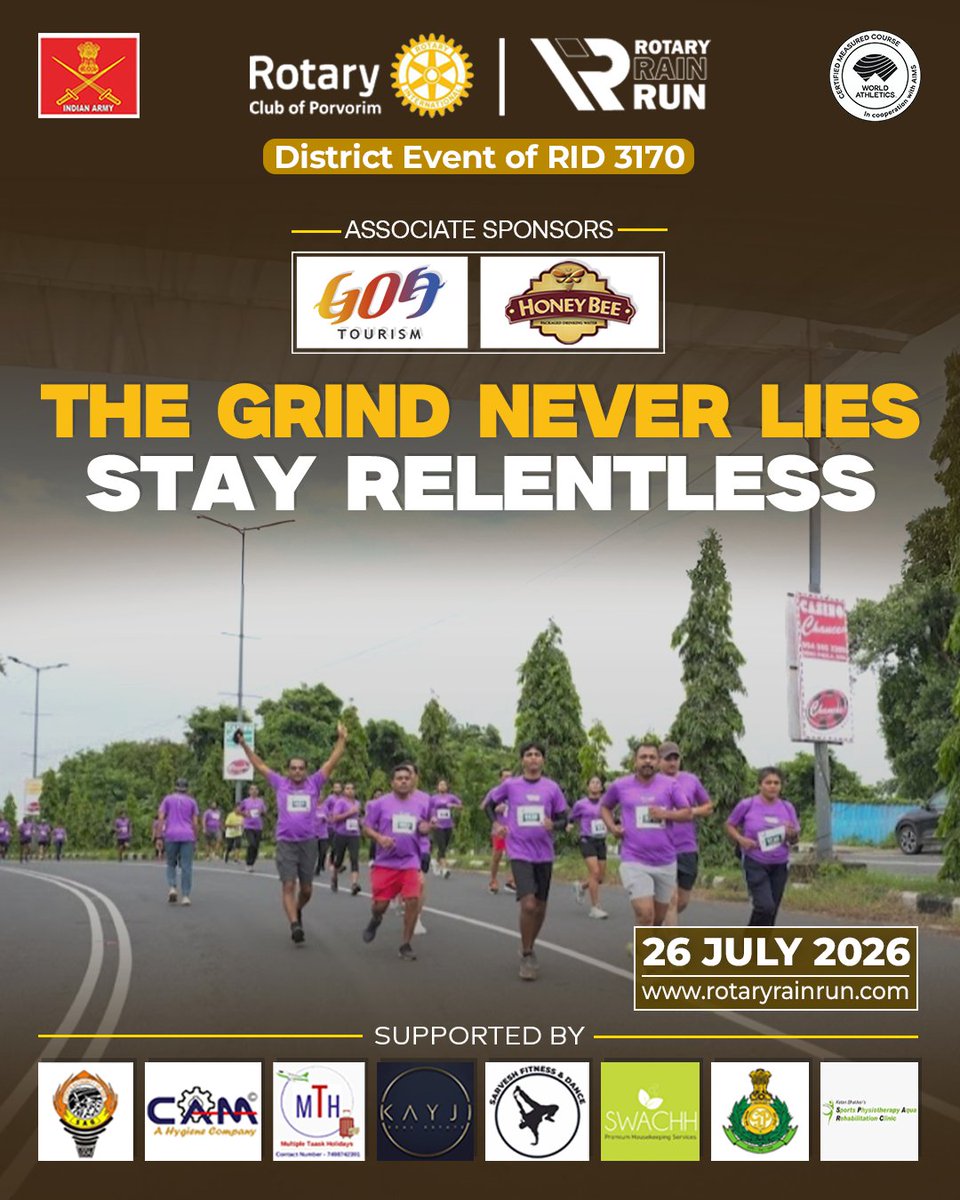RotaryRainRun's tweet photo. The road gets tough, but so do you. 🏃♂️💪
Every step, every mile, and every challenge brings you closer to the finish line. Stay relentless, trust the process, and keep moving forward.
Join us for the ultimate test of endurance at Rotary Rain Run 2026!
#RotaryRainRun #RainRun https://t.co/tBiivF6CIJ