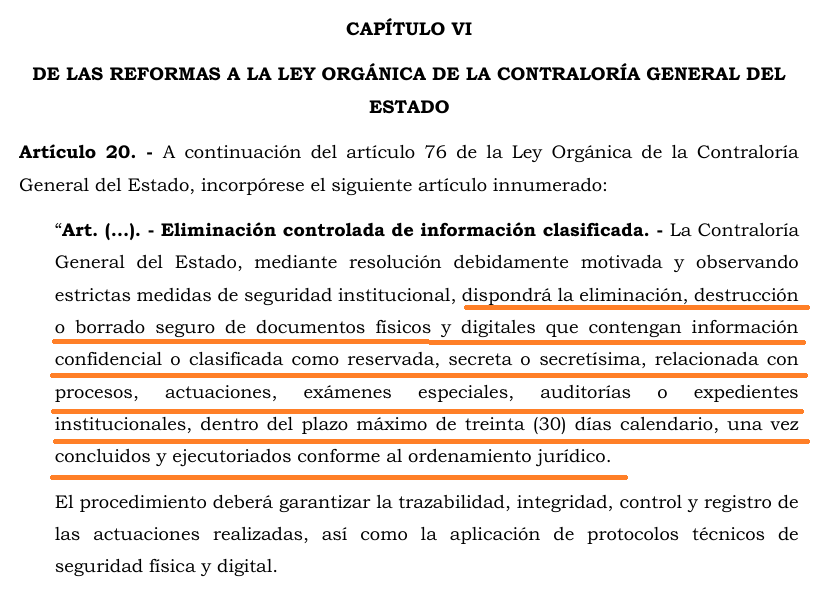 dolarizacionEc's tweet photo. ARTÍCULOS TRUCHOS INCLUIDOS A ÚLTIMA HORA EN LEYES APROBADAS POR LA ASAMBLEA NACIONAL ABREN LAS PUERTAS A LA IMPUNIDAD, CORRUPCIÓN Y PÉRDIDAS PARA EL ESTADO.

Esta Asamblea Nacional de mayoría oficialista lleva sobre sus hombros el peso de haber aprobado leyes que han sido aprovechadas para incluir artículos incongruentes con el principio de unidad de materia, pero consistentes para beneficiar y cuidar de las espaldas de quienes las han promovido. Por citar tres leyes en donde se puede evidenciar una práctica legislativa recurrente y reprochable desde todo punto de vista:

La reciente Ley Orgánica Reformatoria para prevenir y sancionar el uso delictivo de uniformes… en la que mediante el artículo 20 se le dio una nueva competencia a la @ContraloriaECU como es la destrucción de documentos físicos o digitales que contengan información confidencial, secreta o secretísima relacionada con exámenes realizados por este organismo de control. Cómo es posible que la misma @ContraloriaECU  no salga a argumentar lo grave que sería eliminar información catalogada como clasificada y que mañana puede ser levantada su reserva para fines investigativos. En los últimos años el término RESERVADO ha sido utilizado para camuflar los abusos, la corrupción y los contratos a dedo. La evidencia más elocuente está en los contratos por la emergencia energética 2024. 

Será que la @CorteConstEcu permite tal despropósito, por decirlo menos.

En la "Ley de Transparencia Social" se incluyó el artículo 17.2 que dice del análisis financiero y económico de oficio de la UAFE a las máximas autoridades del gobierno central y que una vez realizado no se podrá volver a realizar por el mismo periodo analizado. Dónde está el problema que se hagan los análisis que sean pertinentes y las veces que una investigación seria amerite?

La más detestable y que pasó con la complicidad de la @CorteConstEcu fue la transitoria décima tercera de la "Ley de Integridad Pública", incluida también a última hora en segundo debate, que a diferencia de la primera remisión realizada apenas entró el gobierno del “Nuevo Ecuador”, dejo abierto este beneficio para que se incluya al presidente, asambleístas y sus familiares en lo atinente al 100% de intereses, multas, costas y demás recargos tributarios. El @SRIoficialEc  no ha transparentado quiénes nomás se beneficiaron pero por la evidencia de sus propios registros "Exportadora Noboa" que tenía originalmente una deuda de USD 98 millones, mediante la promulgación de esta transitoria, ahora ya no debe nada. Allegados y el propio @DanielNoboaOk  sostienen que es legal pero sin duda hubo conflicto de interés. Hacer leyes para el propio beneficio o de sus familiares, sin importar el perjuicio para el Estado, también es corrupción.

Captura de los artículos citados 👇