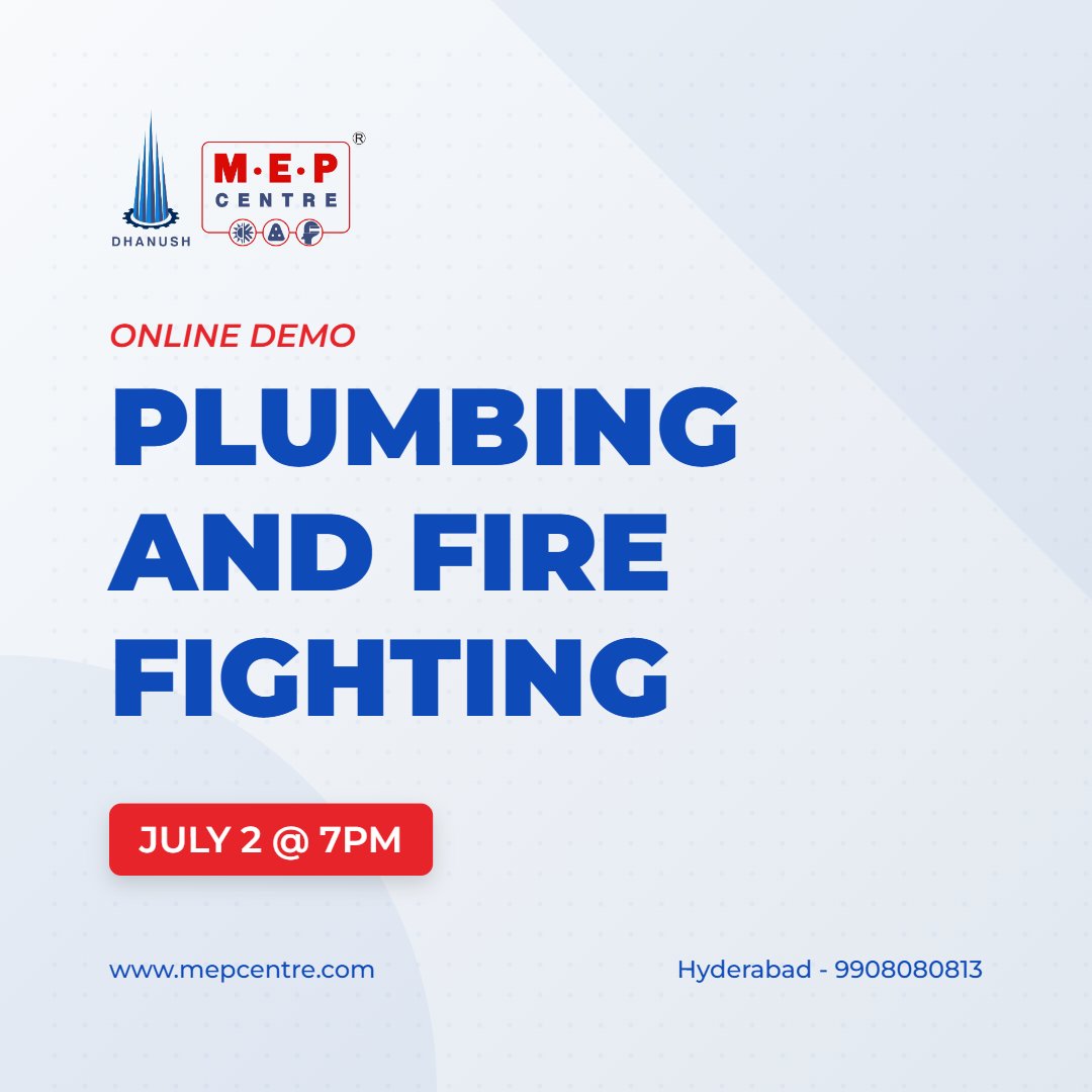 MEPCentrepage's tweet photo. Master essential building safety and fluid dynamics systems. Ready to upgrade your engineering skillset? Secure your spot today! 💧🔥 #MEPEngineering #PlumbingDesign #FireSafety #CareerGrowth https://t.co/PYtQgS44Tu