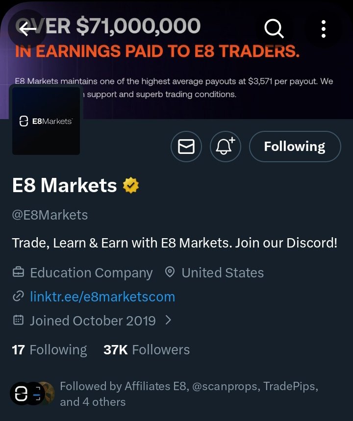 GoalsBySesko's tweet photo. @TylerG_Capital @E8Markets Followed✅
My biggest struggle right now is capital, my trades don't get enough room to breathe after entry because my stop losses are tight to minimize losses. Imagine watching a trade go your way after taking you out. Winning an account with @E8Markets will really boost me. https://t.co/KRTNkP9o1B