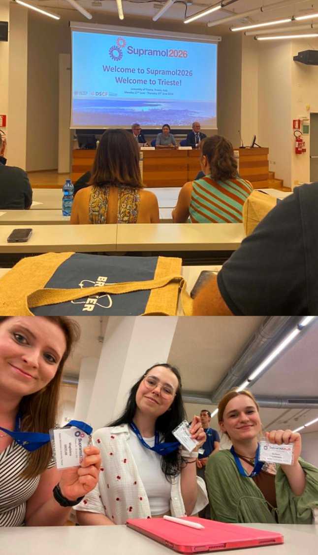 Grzelak_mag's tweet photo. Last week,we had the pleasure of participating in #SUPRAMOL2026 in Trieste at @UniTrieste,where we presented research conducted within the #SONATA project funded by the @NCN_PL at the @czt_uam @UAM_Poznan.It was an inspiring few days! #chemistry #MaterialsScience #Supramol 🇮🇹👩🔬🇵🇱 https://t.co/xIcctSjku6