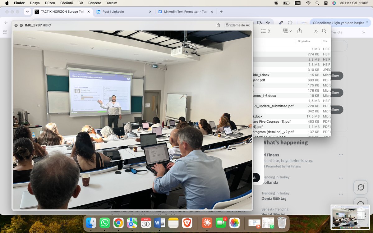 TACTIX_Twinning's tweet photo. 🧠 #TACTIXSummerSchool2026 Day 2 started with:

🔹 DL for classification, segmentation, super-res &amp; VLMs — Said Aldemir, Abdullah Baş
🔹 MRI reconstruction via DL — Tolga Çukur
🔹 Practicals — Baş, Aldemir, Ayşe İrem Çetin, Gülce Turhan

#TACTIX #Twinning 
#HorizonEurope https://t.co/0SBFTwykYT