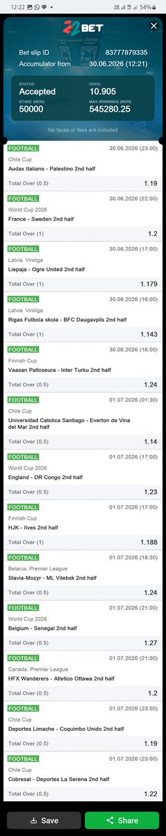 woozzaabets's tweet photo. Wimbledon Tennis Over 3.5 Sets 🔥 
Second Half Over 0.5 Goal Banker 🔥

Let's Play Again 🍻

📌  1️⃣0️⃣+ 1️⃣0️⃣+ Odds 

Code  👉  SC9VR || L5BXR 

Bookie 👉 @22betNaija 

Join us 👇

https://t.co/SjgaMBETDh

Promo Code 👉  Woozzaa 

RT ✅️ https://t.co/MARqY5VS12