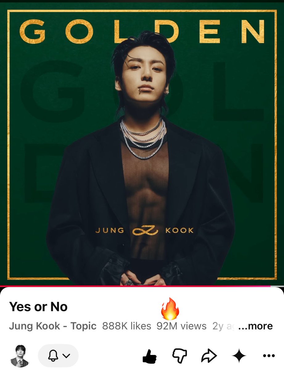 JungKook_Scener's tweet photo. #Jungkook’s “#YesOrNo” official audio video is now just 8M streams away from reaching the 100M milestone!💪🏻

It is expected to become the first B-side track from his debut album, GOLDEN, to reach this mark.

Keep streaming: https://t.co/7OWvUeOogc https://t.co/Oxb0VzSrh0