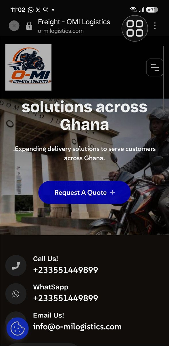 GertrudeKwakye2's tweet photo. Please those active on Tiktok 
Take a screenshot of O-Mi logistics 
Make a video with it 
Create more awareness,thank you 

O-MI LOGISTICS X OHENEBA
SUPPORT EWURAMA PROJECT
WORK WITH OHENEMA

#MitterrandDennisOheneba
#BINEYEWURAMA
#RoyalEmeralds https://t.co/KGFw3a0uso