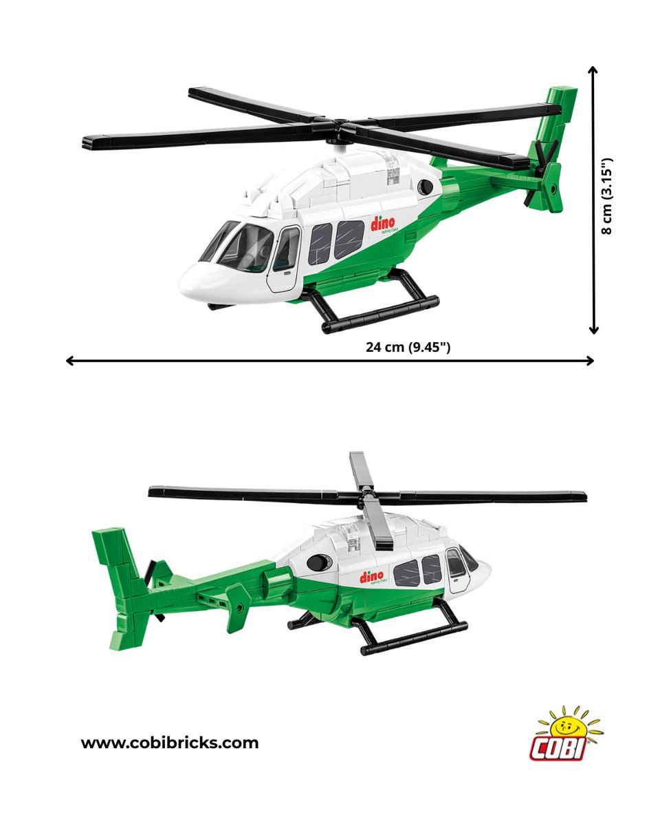 COBI_Bricks's tweet photo. COBI x DINO Polska przedstawia ŚMIGŁOWIEC DINO!🚁

Po sukcesie ciężarówki i marketu DINO czas na kolejną nowość!💚

🦖Tym razem do naszej wyjątkowej współpracy dołącza Śmigłowiec DINO! Kolejny zestaw stworzony specjalnie dla wszystkich fanów klocków i charakterystycznego zielonego logo!

🇵🇱Cieszymy się, że możemy rozwijać tę współpracę i wspólnie tworzyć kolejne wyjątkowe modele✨

📦Wypatrujcie Śmigłowca DINO w marketach DINO i dajcie znać, gdy uda Wam się go znaleźć!👀

#COBI #DINO #COBIbricks #Modelarstwo #Klocki