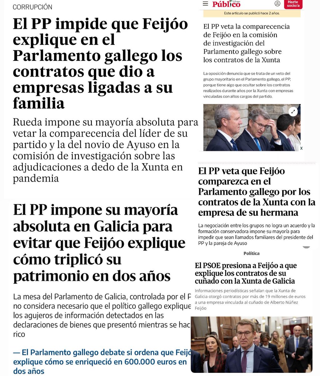 crispmarcote's tweet photo. A ver cuándo llamáis a la hermana de Feijóo, a la prima, al cuñado…

Lo digo porque en Galicia habéis bloqueado todas las iniciativas para que lo contase Feijóo! https://t.co/SRUzh19NQB