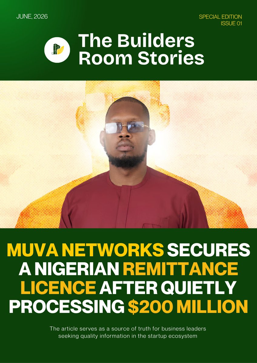 TheBuildersRoom's tweet photo. Muva Networks just secured a Nigerian remittance licence after quietly processing $200 million in 2025.

Founded in 2021 by @ajebutter22  Akitoye "Ajebutter" Balogun, Muva did not start as a consumer remittance brand chasing visibility. It started as the unseen liquidity layer that fintechs and FX companies relied on to rebalance their treasury and fulfil operational obligations, doing high volume OTC trades behind the scenes. That figure did not come from a flashy launch or a marketing campaign. It came from years of unglamorous, high-trust treasury work for other companies in the ecosystem. The IMTO licence is not where Muva's credibility began. It is the formal recognition of credibility already earned.

The timing matters. Nigeria's Central Bank ramped up licensing and enforcement activity from 2021 onward, and by 2025, the total number of licensed IMTOs in the country crossed 100 for the first time in the apex bank's history. There are now more IMTOs operating in Nigeria than local payment providers. Regulatory volatility pushed every serious player to get the right licences or risk being pushed out of the market entirely.

With the licence and its Canadian MSB registration, Muva now issues multicurrency virtual accounts, facilitates currency exchange, and remits funds at scale. The Canadian registration helps secure the global partnerships needed for multicurrency rails, while Muva's local African licences allow it to terminate payments on the ground. The company currently operates across nine African countries, including Nigeria, Ghana, Kenya, Cameroon, South Africa, Ivory Coast, Guinea, Mozambique, and Uganda.

The company is fully bootstrapped, which means it competes against funded and entrenched players like Africhange, LemFi, and Raenest by leaning on operational discipline and an existing network rather than a war chest. It is a harder path, but the $200 million in 2025 processing volume suggests the fundamentals were already working long before the licence arrived to formalise them.

Africa's cross-border payments market sits inside a $208 trillion global opportunity. Nigeria alone remains one of the top 10 remittance destinations in the world. The players who win this space will not always be the loudest. They will be the ones who quietly built the infrastructure before anyone was watching.

Read the full story on TBR Stories: https://t.co/CA8zN6VxdY

Credit: Benjamin Dada, Condia