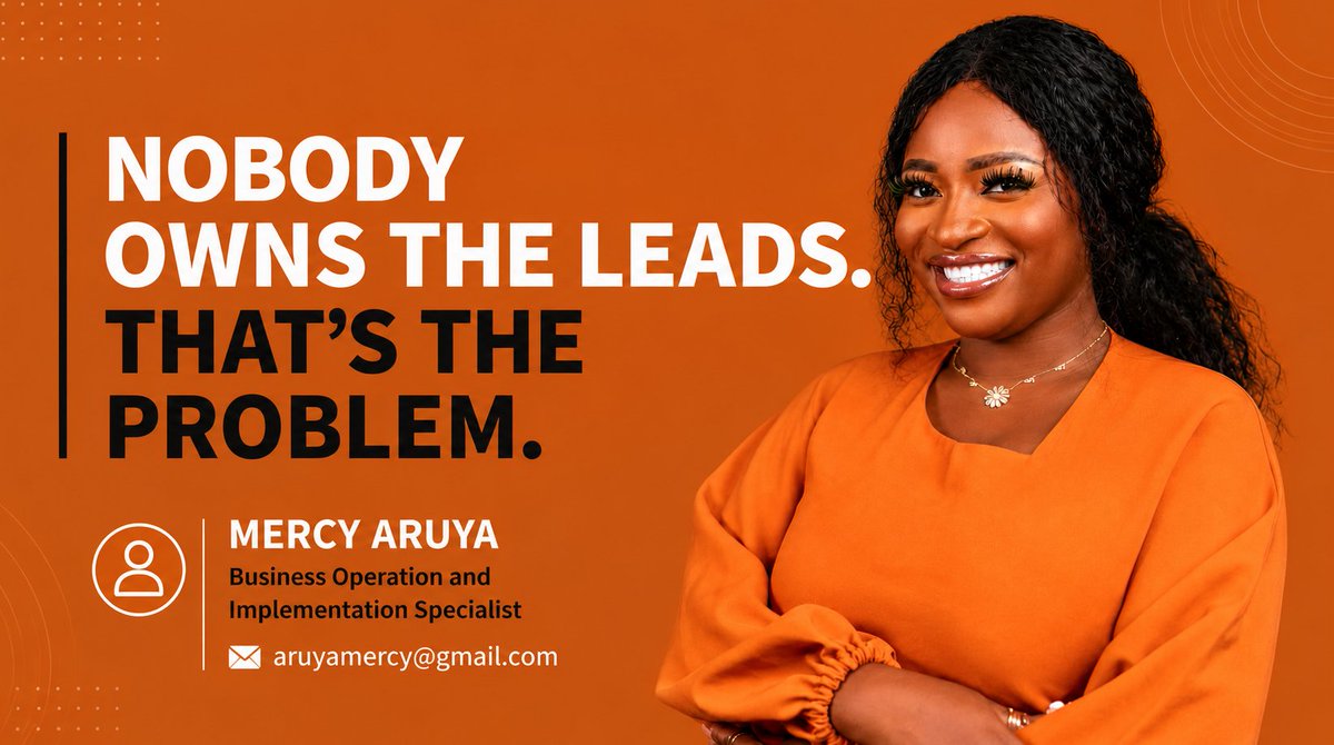 MercyAruya's tweet photo. Nobody owns the lead. That's the real problem.

For many roofing, HVAC, plumbing, and electrical companies, leads aren't lost because of bad marketing.

They're lost because no one owns the first 60 seconds after a lead arrives.

Fix the process before buying another CRM. https://t.co/N03vTv2DbQ