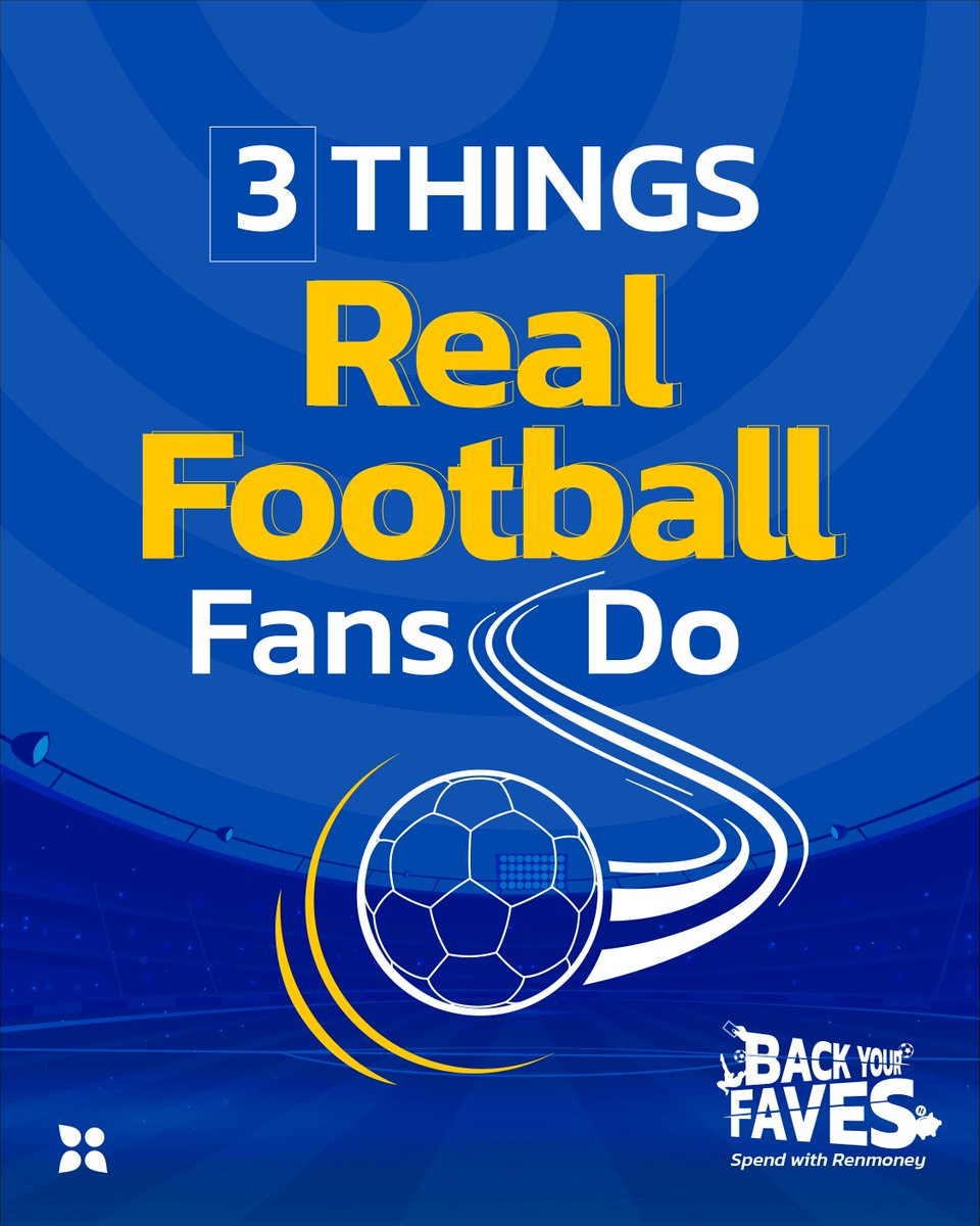 Renmoney's tweet photo. Real football fans know the match is only one part of the plan. ⚽

Back your faves, make transfers, and sort things out with Renmoney. 

https://t.co/qMsOGVtQ32

Send this post to a football fan today. https://t.co/ssAM72pQrL