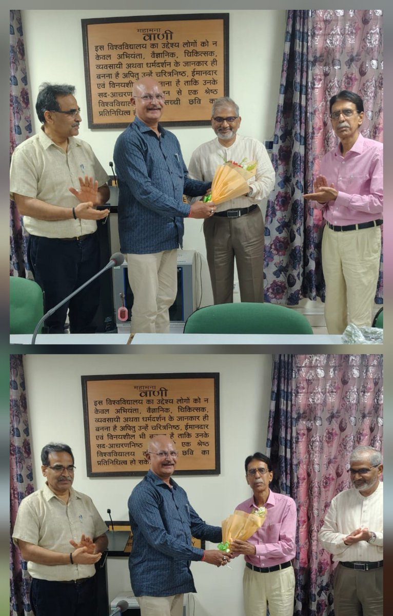 Director_ISc's tweet photo. भौमिकी विभाग के प्रो0 अरूण देव सिंह ने आज विज्ञान संकाय के संकाय प्रमुख का पदभार ग्रहण किया। संस्थान के शिक्षकों, निदेशक कार्यालय के कर्मचारियों ने प्रो0 सिंह का स्वागत किया तथा प्रो0 राजेश कुमार श्रीवास्तव जी के संकाय प्रमुख पद के सफल कार्यकाल हेतु हार्दिक धन्यवाद ज्ञापित किया। https://t.co/uMcTZxmHCj