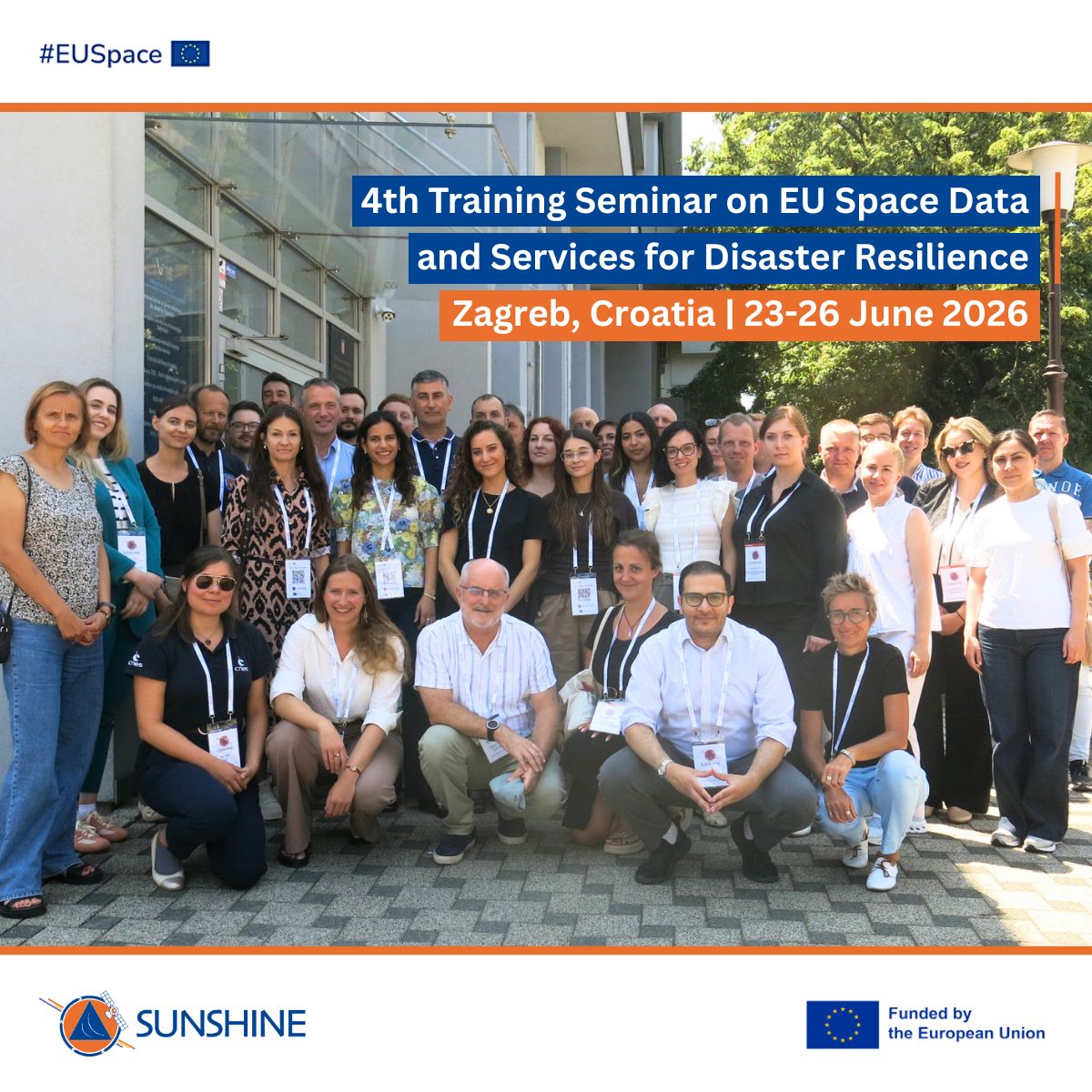 CopernicusEMS's tweet photo. #DYK the final #SUNSHINE Training Seminar took place in #Zagreb 🇭🇷 last week?

Civil protection professionals strengthened their #CEMS expertise and joined a Europe-wide network of ~100 trained #EUSpace services practitioners💡

More at:  https://t.co/SfspKNKH3L https://t.co/9LaB0qEWM3