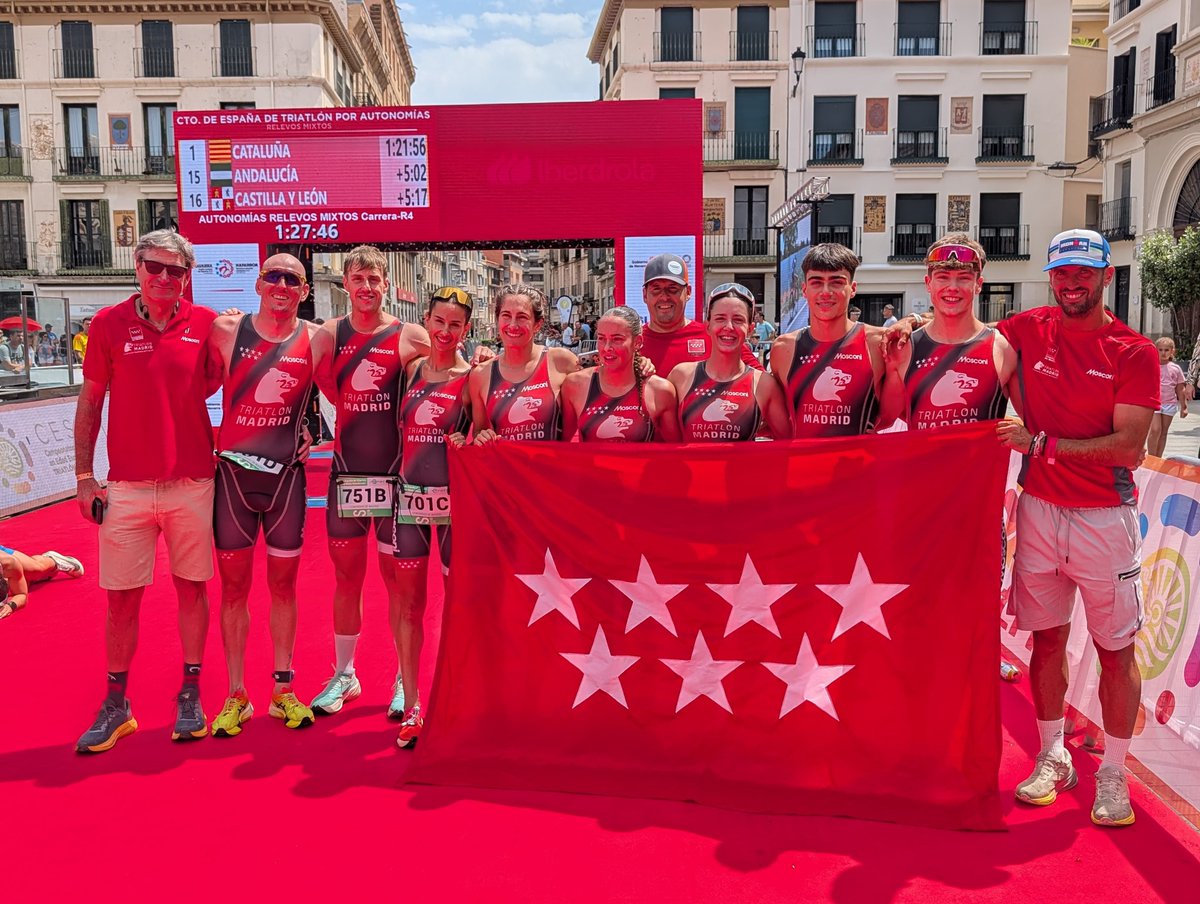 deportecmadrid's tweet photo. 🏆 La @ComunidadMadrid, CAMPEONA de España de Triatlón en Edad Escolar en Relevo Mixto Infantil y subcampeones en categoría absoluta con una excelente posición para la federación. ¡Enhorabuena! 

#MadridEsDeporte https://t.co/CvgdvOzDDE
