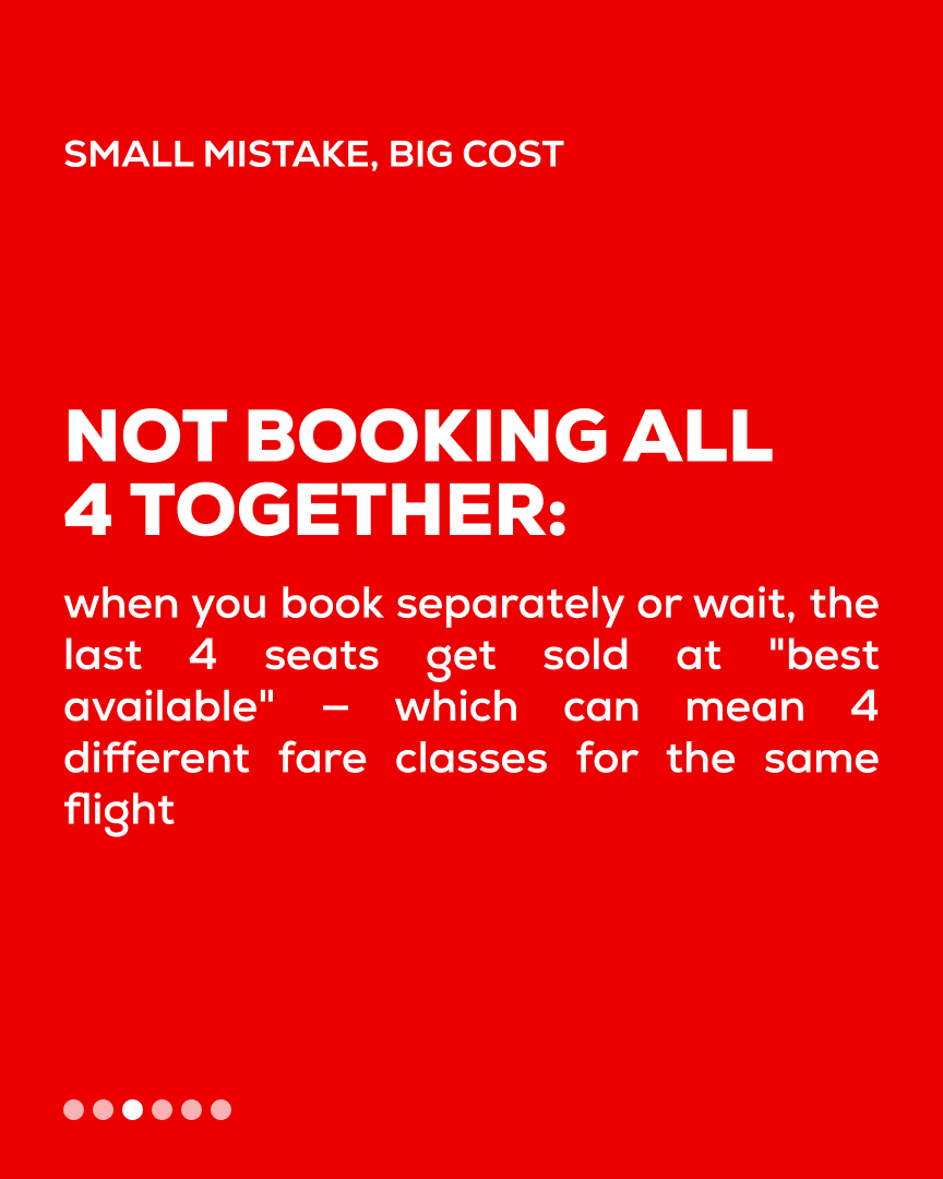 tickets_hq's tweet photo. Booking for a family is a different game. Most families lose $300-600 to the same mistakes. Tickets shows you the family fare. Link in bio ✈️
#familytravel #flighthacks #travelhacks #familyflight https://t.co/XRiDvKNANq