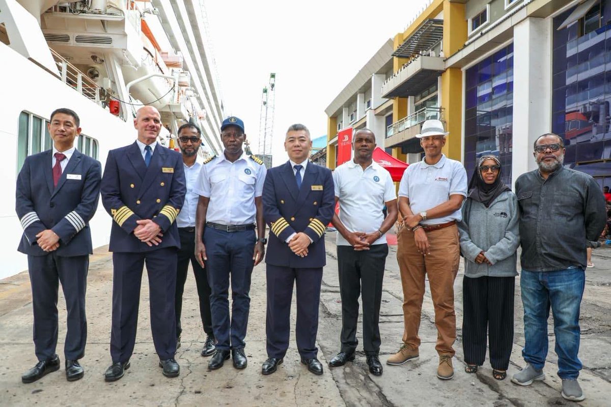 Kenya_Ports's tweet photo. The Port of Mombasa has closed a successful cruise season with the arrival of the MS Viking Yidun, the ninth vessel to dock at the port. The season brought more than 6000 cruise tourists to the Kenyan coast.

Operated by Viking Ocean Cruises, the MS Viking Yidun is the first cruise liner from Asia to call at Mombasa, carrying a majority of Chinese visitors.

The ship began its voyage from the Port of Shanghai on June 4 and will visit twenty-seven ports across sixteen countries in Asia and Africa during its itinerary.

The ship arrived with 717 guests and 489 crew members, who will spend their one day stay exploring the city through organized tours, excursions, and game drives.

Kenya Ports Authority Chief Executive Officer, Captain William Ruto, welcomed the vessel at a colorful reception. He said the authority is working closely with other tourism stakeholders to support cruise tourism and strengthen Kenya's position as a top destination.

Following recent investment in a modern cruise terminal, Captain Ruto said the plan is to expand amenities at the facility to ensure guest comfort throughout their Kenyan experience.
@magicalkenya 
@mohammedhersi 
@TransportKE 
@SDoT_Kenya