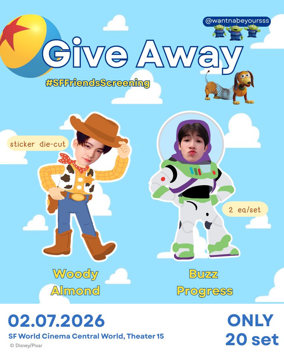 wantnabeyoursss's tweet photo. ━ ⋆𐙚₊˚ 𝙥𝙡𝙨 𝙠𝙞𝙣𝙙𝙡𝙮 𝙧𝙩 
ɢɪᴠᴇᴀᴡᴀʏ #SFFriendsScreening 
sticker set 𝓞nly 20 set 👦🏻👦🏻

🍮 location : SF Central World
date : 02.07.2026

❤︎ rt &amp; show this tweet ❤︎

#Almondbabybigboy ;  #ProgressPassawish
#AlmondProgress
#PSPW #ด้อมภภ https://t.co/viQXoJD9yh
