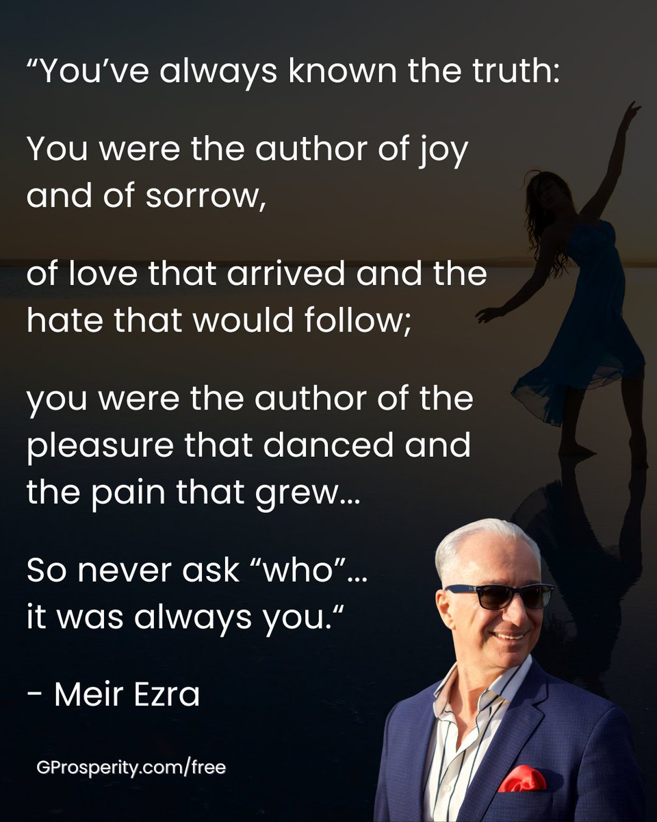 GProsperityNow's tweet photo. It was always you!
You are the author of your life.

To learn more life-changing truths, join our next live seminar in Toronto from 25 - 31 July now at: https://t.co/eXQcN3BlqF https://t.co/TXB1J9AaPH