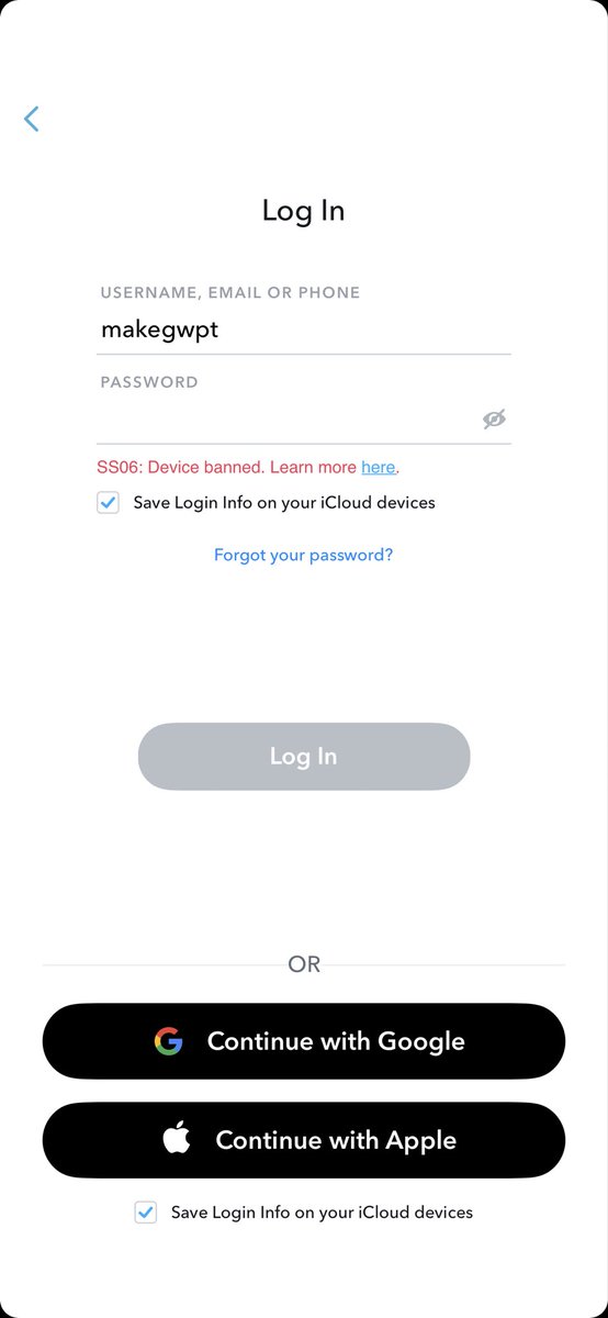 VixzoF's tweet photo. @Snapchat how do I fix sso6 device error solved https://t.co/LmCRU9uaKk