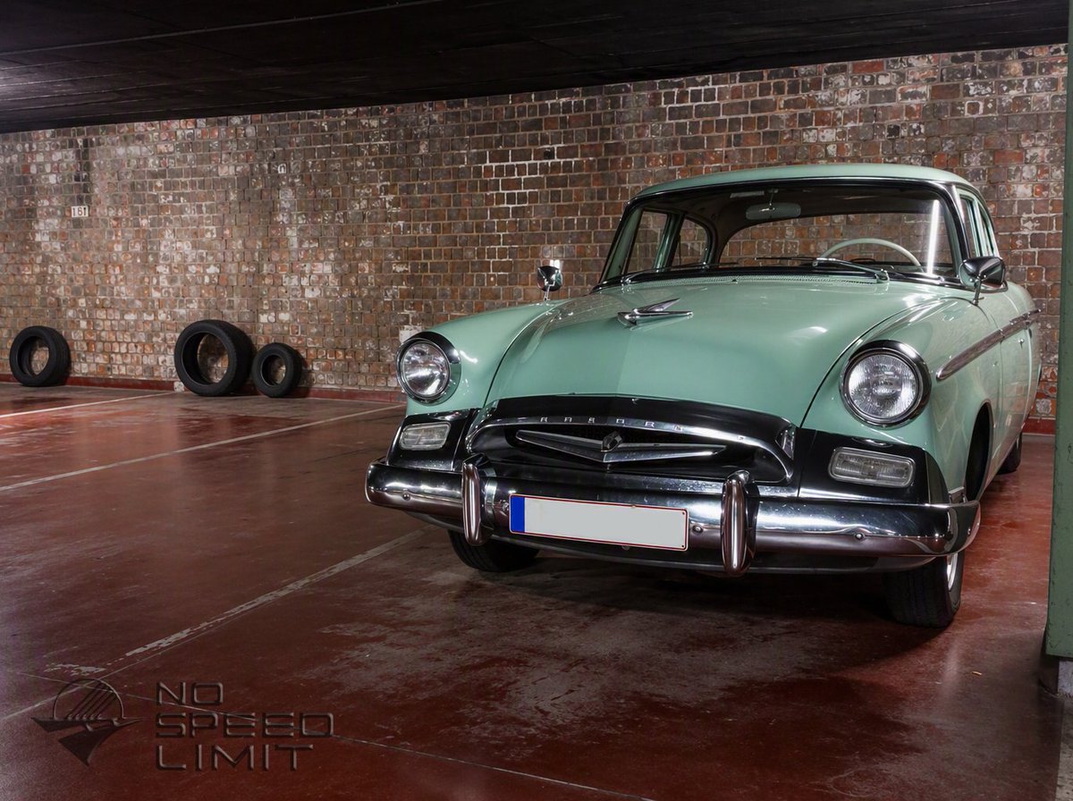 NoSpeedLimit_it's tweet photo. This 1955 #StudebakerCommander 4-door sedan had been parked for years at our premises in #Brussels and it was locally assembled by #DIeteren, using Complete Knock-Down (CKD) kits shipped from #SouthBend, #Indiana. https://t.co/f6TmSX5ZCs