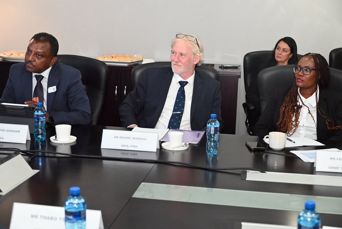 necsa_Ltd's tweet photo. Necsa together with the @DOEE_ZA hosted @iaeaorg Acting Director, Mr Gashaw Wolde, and Programme Management Officer, Mr Michel Warnau. This forms part of their visit to South Africa for Technical Cooperation Africa. https://t.co/sxNG3YriOK