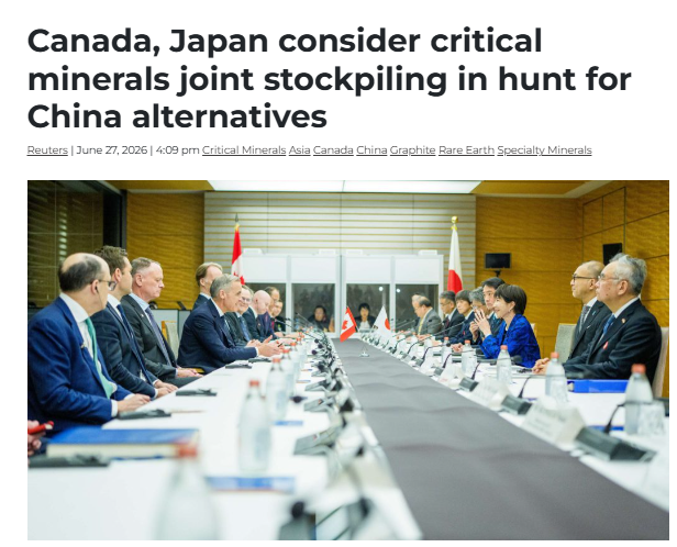 apljc92958416's tweet photo. THE U.S. AND JAPAN ARE BOTH FUNNELING ATTENTION INTO CANADA BECAUSE CHINA STILL CONTROLS TOO MUCH OF THE MINERAL STACK.

Project Vault brings $10B in EXIM loan support plus about $1.67B in private capital. 

Japan is working with Canada on joint mining projects, offtake agreements and stockpiling for graphite and gallium. 

Canada’s Tokyo mission had roughly 300 members from nearly 180 companies and organizations.

That is allied capital trying to weaken China’s influence over critical minerals.

China controls around 90% of rare-earth processing, about 90% of permanent magnets and roughly 50% of copper smelting.

This is why I keep buy the dip on my mind with early Canadian copper names.

$NRED / $NREDF has Wilmac’s 16,078-hectare copper-gold footprint near Copper Mountain, plus MetalCore’s AI mineral platform with 2.7M+ records.

Canada is becoming the hub.

This is not investment advice.

$AMD
$PCLA
$IBRX
$TEAM